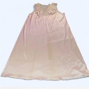 Elegant Pink Nightgown with Lace Trim
